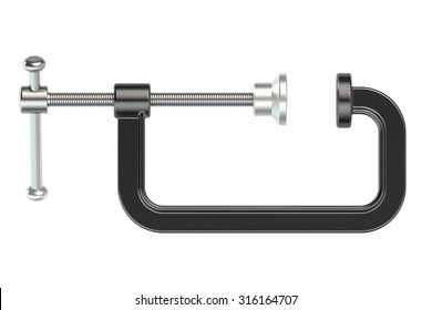 C-clamp isolated on white background