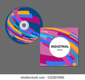 CD cover presentation design template with copy space and wave effect, editable   illustration. - Powered by Shutterstock - Get 15% off with code: PIKWIZARD15