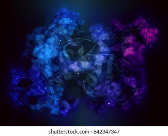 CD38 (ectodomain Fragment) Enzyme. Target Of The Monoclonal Antibody Drug Daratumumab, Used For The Treatment Of Multiple Myeloma. 3D Rendering Based On Protein Data Bank Entry 5f1k. 