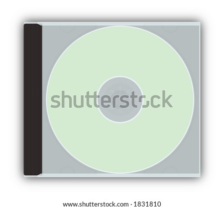 cddvd closed jewel case template with stock illustration 1831810
