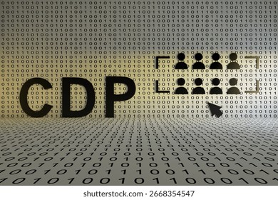 CDP concept text sunlight 3D illustration