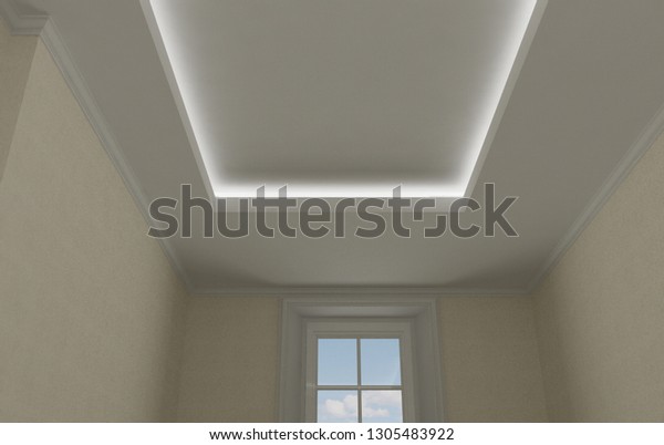 Ceiling Closeup Classic Interior Vintage Room Stock