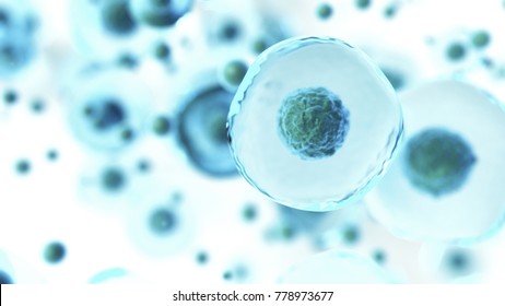 Cel, bacteria or virus, abstract macro molecules structure, 3d illustration