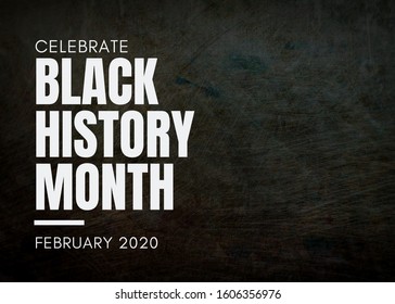 Celebrate Black History Month on Black Background