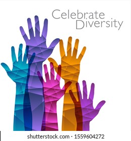 Celebrate Diversity Is The Theme Of This Graphic With Space For Text.  Great Template For Poster.