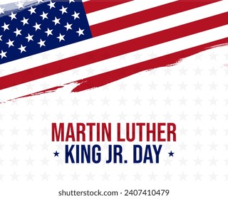 Celebrating MLK Day with American flag and brush strokes. Patriotic backdrop of Martin Luther King Jr Day. Honoring the dream - Powered by Shutterstock