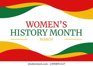 Celebrating Women's history month banner design with a white backdrop and typography. Women empowerment concept background. banner design - Powered by Shutterstock