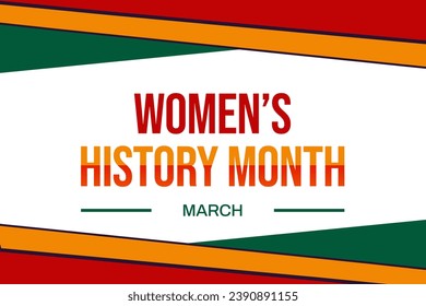 Celebrating Women's history month banner design with a white backdrop and typography. Women empowerment concept background - Powered by Shutterstock