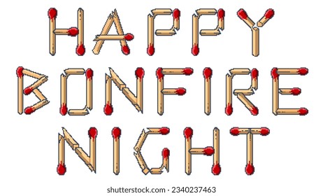 celebration of bonfire night with matchstick font design - Powered by Shutterstock