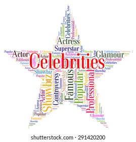 Celebrities Star Representing Notable Text And Renowned