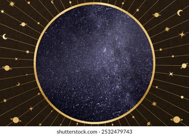 Fondo marco astrología celestial