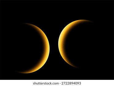 Celestial phenomenon: dual solar eclipses in the night sky