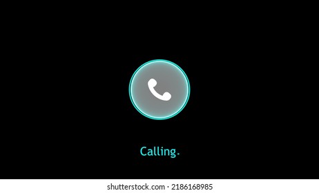 Cell Phone Icon Incoming Call Symbol. 