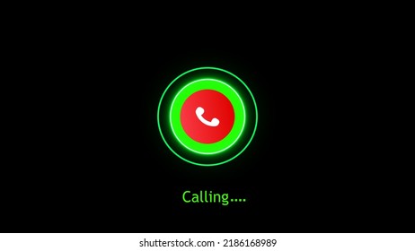 Cell Phone Icon Incoming Call Symbol. 