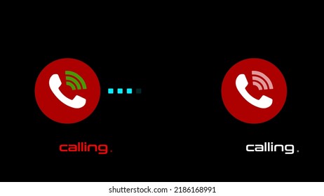 Cell Phone Icon Incoming Call Symbol. 