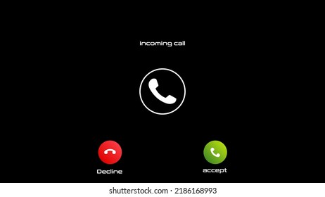 Cell Phone Icon Incoming Call Symbol. 