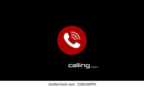 Cell Phone Icon Incoming Call Symbol. 