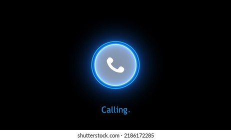 Cell Phone Icon Incoming Call Symbol. 