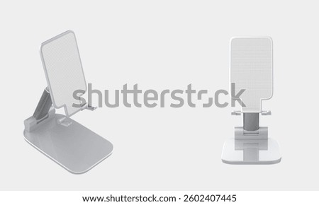 Cell Phone Stand,Angle Height Adjustable LISEN Cell Phone Stand For Desk,Thick Case Friendly Phone Holder Stand For Desk, Compatible with All Mobile Phones. 3d illustration