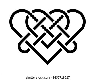 Celtic Knot Heart Symbol White Background Stock Illustration 1455719327 ...