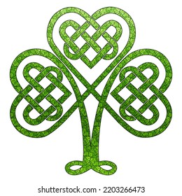 Celtic Knot, Shamrock, Clover, Irish Symbol, St. Patricks Day, Isolated, White Background