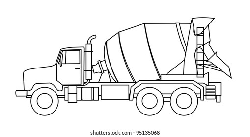 Similar Images, Stock Photos & Vectors of Concrete mixer truck