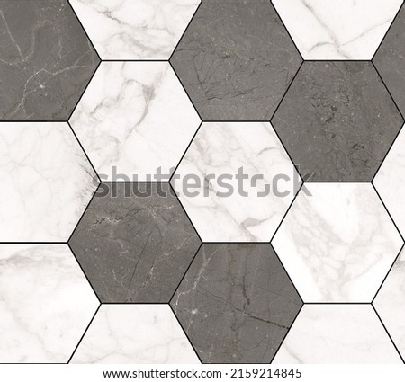 Cement Tile Floor. Marble Tile. Marble Pattern Texture Used For Interior Exterior Ceramic Wall Tiles And Floor Tiles. Hexagon tiles.