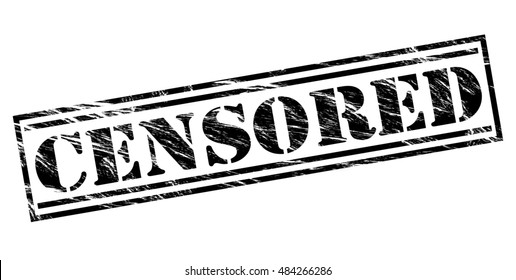 Censored Black Stamp On White Background Stock Illustration 484266286 ...