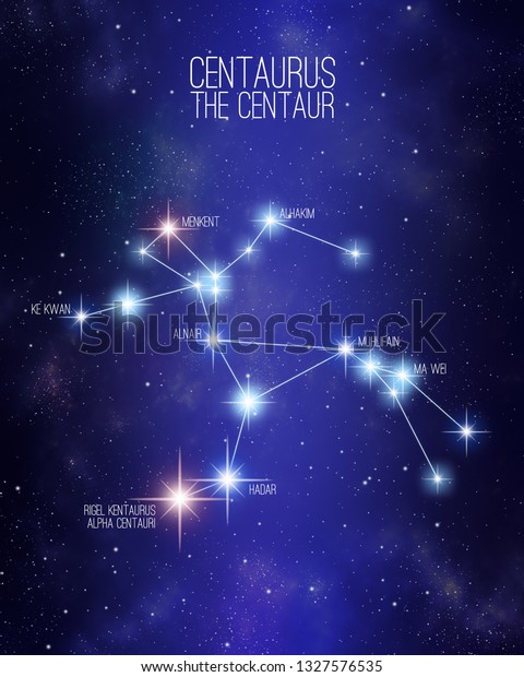 Centaurus La Constellation Centaure Sur Fond Illustration De Stock