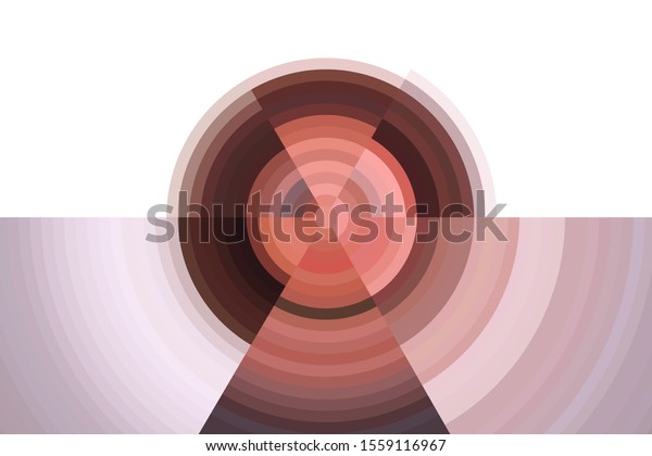 centered circles  and half\
circles