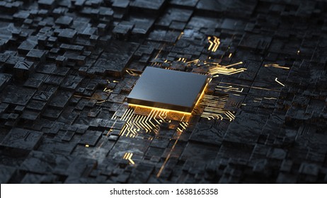 Central Computer Processors Cpu Concept 3d Stock Illustration 1638165358