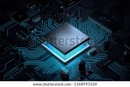 Central Computer Processors CPU concept. 3d rendering,conceptual image. 商業照片 © 