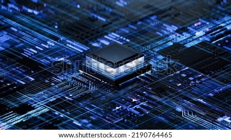 Central Computer Processors CPU concept. 3d rendering,conceptual image.