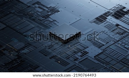 Central Computer Processors CPU concept. 3d rendering,conceptual image.