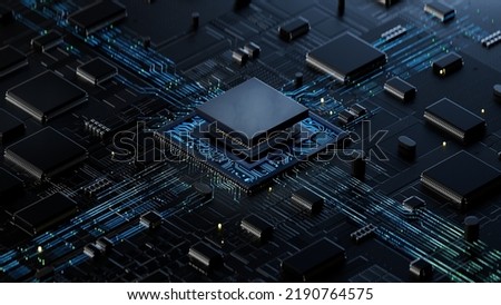 Central Computer Processors CPU concept. 3d rendering,conceptual image.