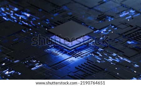 Central Computer Processors CPU concept. 3d rendering,conceptual image.