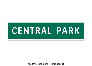Signo de Central Park en la ciudad de Nueva York