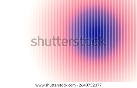 Centrally diffused refractive ripple in fluted glass texture an abstract balance of color transitions, radial motion, and vertical structure