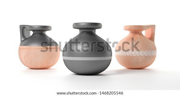 Ceramic Ancient Greek Small Vases Handle Stock Illustration 1468205546