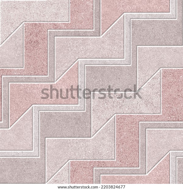 Ceramic Tiles Seamless Texture Geometric Pattern Stock Illustration