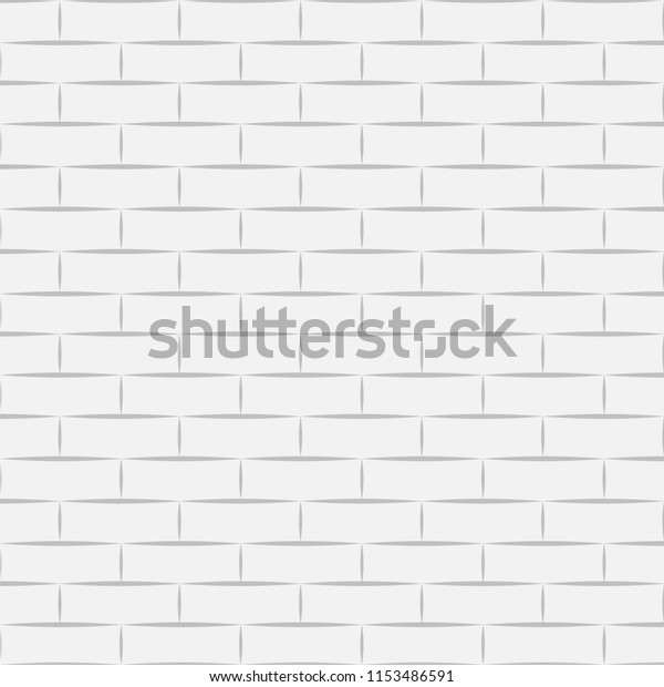 Ceramic White Brick Tile Wall Illustration Stock Illustration