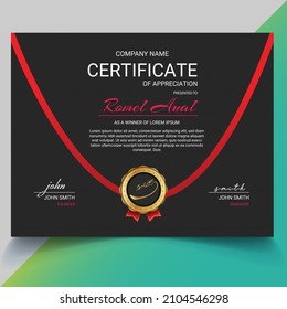 Certificate Achievement Border Template Luxurious Badges Stock ...