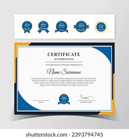 Certificate of Appreciation template, certificate of achievement, awards diploma template - Powered by Shutterstock