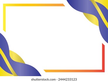 Certificate border abstract gradient blue gold yellow background border - Powered by Shutterstock