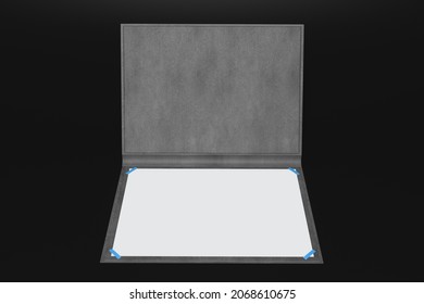 Certificate In Dark With Black Background 3D Rendering - Powered by Shutterstock