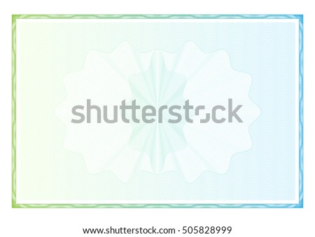 Certificate.  pattern that is used in currency and diplomas