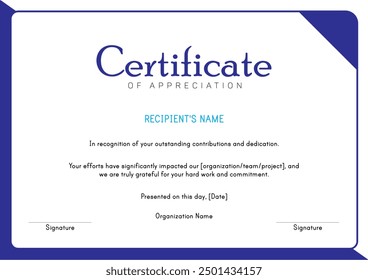 a certificate for a certificate of recognition of attention. - Powered by Shutterstock