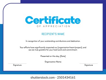 a certificate for a certificate of recognition of attention. - Powered by Shutterstock