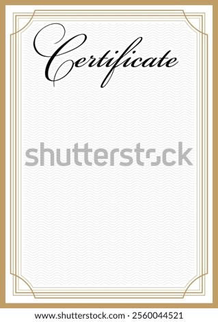 Certificate template. Empty blank. Doc design. Appreciation graphic concept
