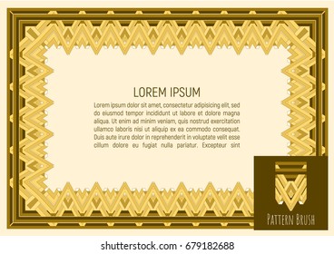 Certificate template. With guilloche pattern and background. Money style design - Powered by Shutterstock